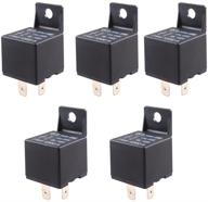 🚗 esupport car relay 12v 40a spst 4pin switch automotive pack of 5 - high-quality vehicle relays for optimal performance and durability logo