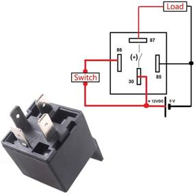 img 1 attached to 🚗 ESUPPORT Car Relay 12V 40A SPST 4Pin Switch Automotive Pack of 5 - High-Quality Vehicle Relays for Optimal Performance and Durability