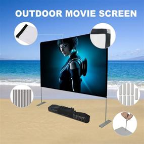 img 1 attached to 📽️ 80 inch Portable Projection Screen: 4K HD Rear/Front Projections for Home Theater, Travel & Outdoor Cinema - Carry Bag Included!