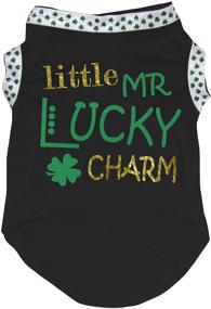 img 2 attached to 🐶 Adorable Petitebella Little Mr Lucky Charm Puppy Dog Shirt: Perfect for Your Lovable Furry Companion!