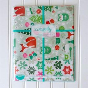 img 4 attached to 🌲 Зеленое Рождество с Wrappily: Праздничная лесная оберточная бумага с обратной стороной - экологическая упаковка для подарков!