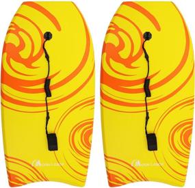 img 4 attached to 🏄 MOON LENCE 2 PC Body Board Lightweight with EPS Core & Wrist Leash 33-41 Inch Slick Bottom Body Board for Sea, Beach, Pool, Surfing - Ideal for Kids, Teens, and Adults