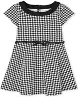 👧 the children's place girls houndstooth ponte knit dress: stylish and comfortable apparel for your little fashionista logo