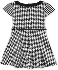 img 2 attached to 👧 The Children's Place Girls Houndstooth Ponte Knit Dress: Stylish and Comfortable Apparel for Your Little Fashionista