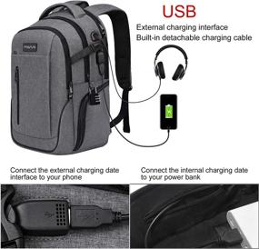 img 2 attached to MOSISO Backpack Business Charging 15 6 17 3