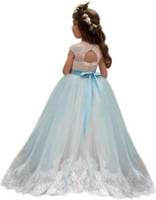 img 3 attached to Girls' Clothing: Flower Dress Wedding Pageant Gowns for Dresses