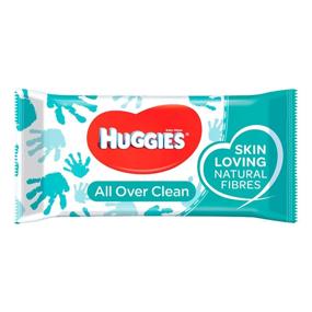 img 1 attached to 🧻 HUGGIES All Over Clean Baby Wipes, 3 Refills with Resealable Tape Top, 168CT