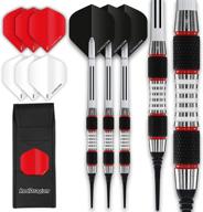 🎯 enhance your game with the red dragon evo 18g softip tungsten darts set - complete with flights and stems logo