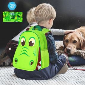 img 3 attached to 🦖 Dinosaur Backpacks for Toddler Girls - Kids' Backpacks for Girls