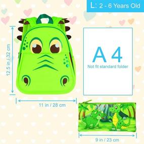 img 1 attached to 🦖 Dinosaur Backpacks for Toddler Girls - Kids' Backpacks for Girls