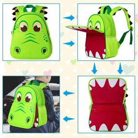 img 2 attached to 🦖 Dinosaur Backpacks for Toddler Girls - Kids' Backpacks for Girls