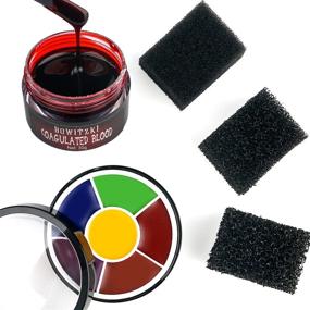 img 4 attached to 🎃 Bowitzki SFX Starter Kit - 6 Color Bruise Wheel, 3 Stipple Sponges, Stage Blood - Ideal for Halloween Party, Cosplay, Stage & Wound Theatrical Makeup