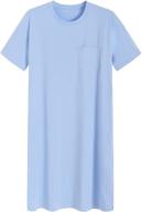 💤 latuza lightblue nightshirt sleeves nightgown: cozy and stylish sleepwear to soothe your nights logo