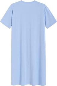 img 3 attached to 💤 Latuza LightBlue Nightshirt Sleeves Nightgown: Cozy and Stylish Sleepwear to Soothe Your Nights