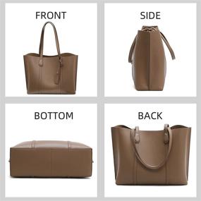 img 1 attached to 👜 Stylish Seammer Leather Tote Bag: Spacious 13.58 Inch Women's Work Shoulder Handbag with Compartments