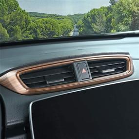 img 3 attached to 🚗 Коврики для воздушных выходов на панелях приборов автомобиля CRV - облицовка от AntBooBoo, декор из персикового дерева (2017-2021 Honda CR-V)