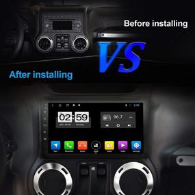 img 3 attached to 🚗 Android 10.0 Car Stereo Radio with Carplay for Jeep Wrangler 2015 2016 - 10.1" IPS Touchscreen, Bluetooth/WiFi, Navigation, Backup Camera