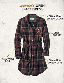 img 1 attached to 👗 Open Spaces Flannel Dress for Women by Legendary Whitetails