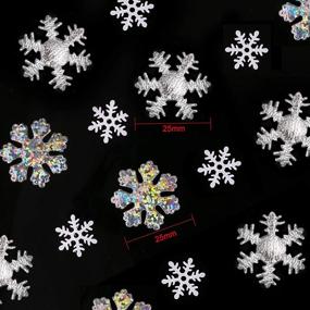 img 2 attached to Christmas Snowflake Confetti Decoration: 300pcs Shimmer Snowflakes for Xmas Party Decor and Winter Wedding Supplies