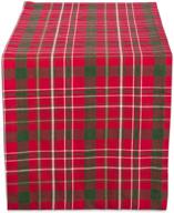 🎄 dii camz37795 christmas tartan holly plaid table runner, 14x72 logo