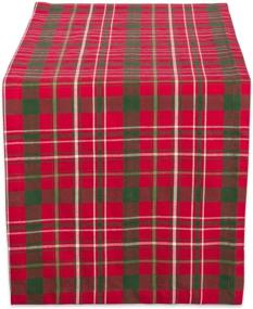 img 4 attached to 🎄 DII CAMZ37795 Christmas Tartan Holly Plaid Table Runner, 14x72