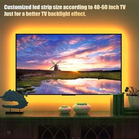 img 2 attached to Maylit Pre-Cut 6.56ft LED Strip TV Lights Kit: USB Powered Remote Control RGB Bias Lighting for Room Decor | 40-60in TV LED Backlight by Maylit