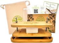 🌿 grow your pantry's tofu press - bamboo wood with stainless steel screw system, bonus tote bag and ebook guide included. logo