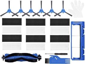 img 4 attached to 🤖 Premium Replacement Parts and Accessories for Amarey Robot Vacuum A800, A900, A980, Robocist 850 - Filters and Brushes Replenishment Kit by JJ Neumann