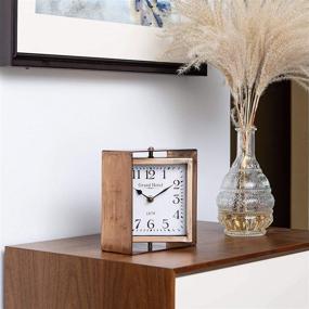 img 2 attached to ⏰ NIKKY HOME Rotating Table Clock: Stylish, Silent, Battery-Operated Décor for Home or Office