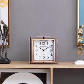 img 3 attached to ⏰ NIKKY HOME Rotating Table Clock: Stylish, Silent, Battery-Operated Décor for Home or Office