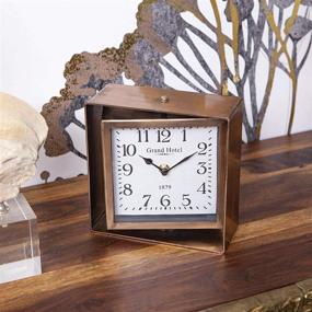 img 1 attached to ⏰ NIKKY HOME Rotating Table Clock: Stylish, Silent, Battery-Operated Décor for Home or Office