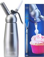 🍦 1-pint nuvantee cream whipper - premium aluminum whipped cream dispenser with 3 decorative nozzles - compatible with standard n20 cartridges (cartridges not included) logo