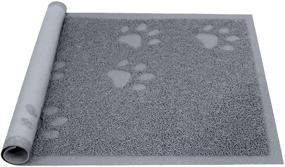 img 2 attached to 🐱 Darkyazi Cat Litter Box Mat: Non-Slip, Scatter Control, Easy Clean, Water Resistant, Paw-Friendly (Grey, 23.5" x 15.75")