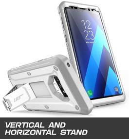 img 2 attached to 📱 SUPCASE Чехол Unicorn Beetle PRO Series для телефона Samsung Galaxy Note 9 - Корпусный чехол с жесткими элементами и встроенным защитным экраном, версия 2018 года (белый)