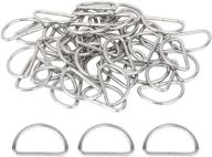 high-quality 150-piece 1-inch nickel metal d rings: versatile non-welded hardware rings for sewing, keychains, belts, dog leashes, and diy accessories logo