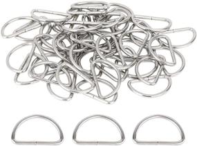 img 4 attached to High-Quality 150-Piece 1-Inch Nickel Metal D Rings: Versatile Non-Welded Hardware Rings for Sewing, Keychains, Belts, Dog Leashes, and DIY Accessories