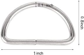 img 3 attached to High-Quality 150-Piece 1-Inch Nickel Metal D Rings: Versatile Non-Welded Hardware Rings for Sewing, Keychains, Belts, Dog Leashes, and DIY Accessories