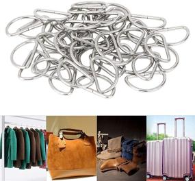 img 1 attached to High-Quality 150-Piece 1-Inch Nickel Metal D Rings: Versatile Non-Welded Hardware Rings for Sewing, Keychains, Belts, Dog Leashes, and DIY Accessories