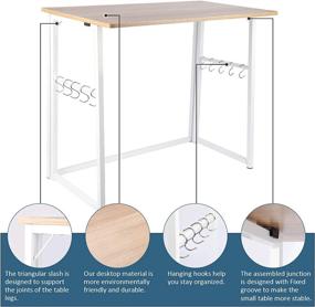 img 3 attached to Portable Folding Desk with No-Assembly Writing Surface – Ideal Space-Saving Desk for Small Offices