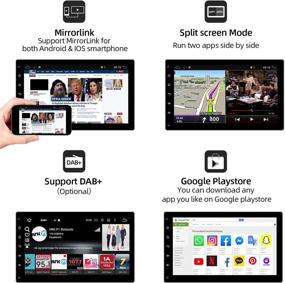 img 2 attached to 🚗 Автомобильная стереосистема BXLIYER Android 8.1 Double Din с 10,1-дюймовым окта-ядерным процессором, GPS-навигацией, Mirror Link, Bluetooth, WiFi, бесплатной камерой заднего вида