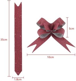 img 3 attached to Set of 100 Glittering Pull Bows Ribbons for Christmas Decoration, Gift Wrapping - Vibrant Colors, 1.8 x 37cm