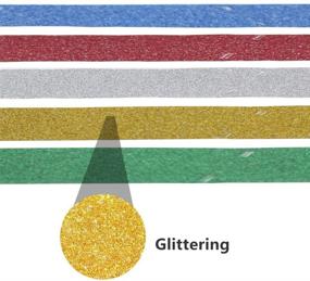 img 1 attached to Set of 100 Glittering Pull Bows Ribbons for Christmas Decoration, Gift Wrapping - Vibrant Colors, 1.8 x 37cm