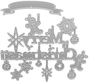 img 4 attached to 🎄 Merry Christmas Metal Cutting Dies: Gingerbread Man Embossing Stencil for DIY Card Making, Scrapbooking, and Paper Crafts.