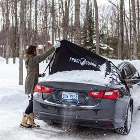 img 2 attached to FrostGuard Sedan Weather-Resistant Rear Window Snow Cover & Frost Blocker