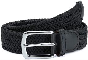 img 2 attached to MOZETO Elastic Braided Stretch Multicolored Men's Accessories for Belts