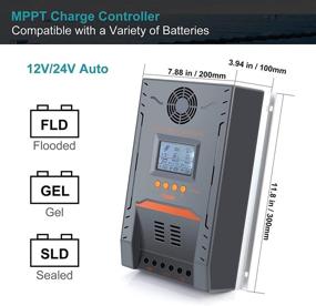 img 1 attached to Высокопроизводительный солнечный контроллер заряда Temank 100A MPPT: 12V / 24V DC Auto, Max 96V, 1300W / 2600W Входной регулятор солнечной панели для гелевого герметичного аккумулятора и настройки таймера нагрузки