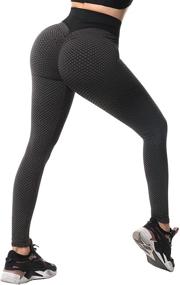 img 4 attached to Seamless Control Waisted 👧 Leggings for Girls by IMIVIO Clothing