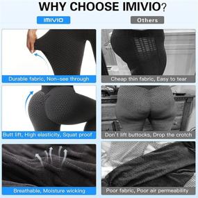 img 3 attached to Seamless Control Waisted 👧 Leggings for Girls by IMIVIO Clothing