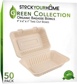 img 4 attached to Biodegradable Clamshell Containers: Eco-friendly & Microwave Safe