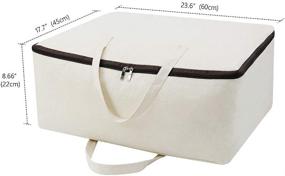 img 2 attached to 👜 I Will Design Breathable Canvas Soft Storage Bag with Handles, Beige, 2pcs